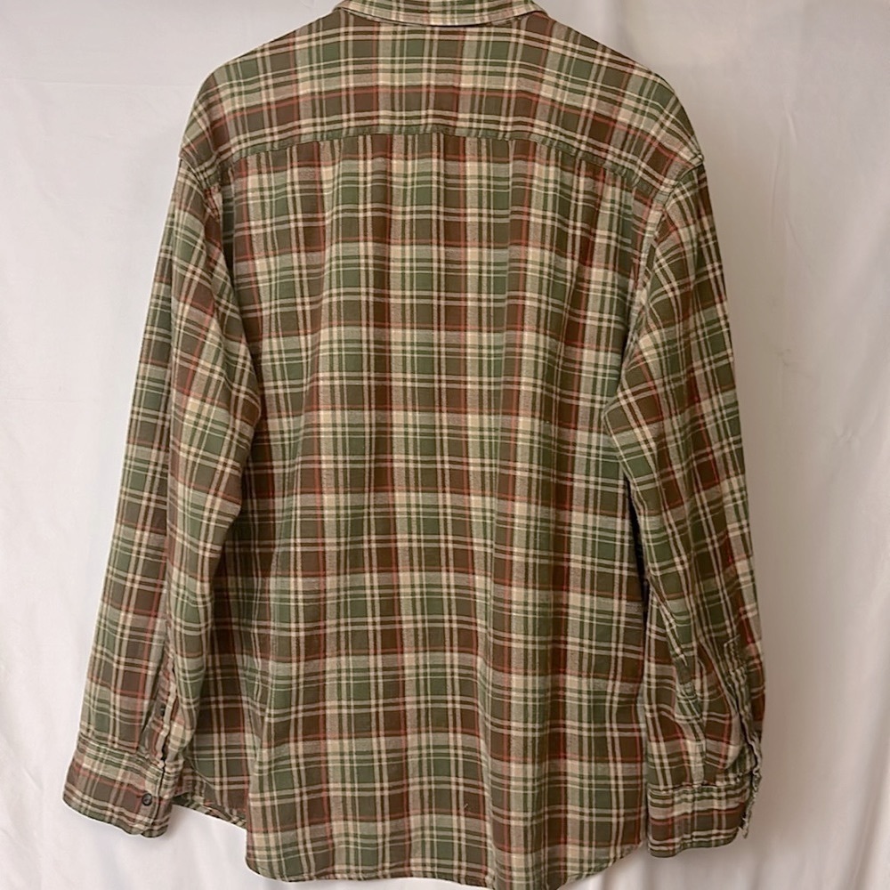 Timberland 100% Cotton Flannel Green Plaid Shirt XXL - Picture 3 of 3